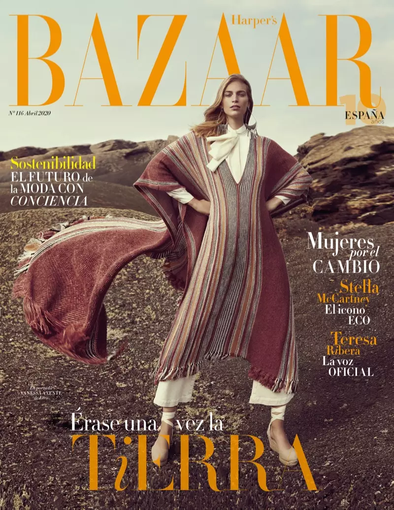 Vanessa Axente abraça a moda ao ar livre na Harper's Bazaar Espanha