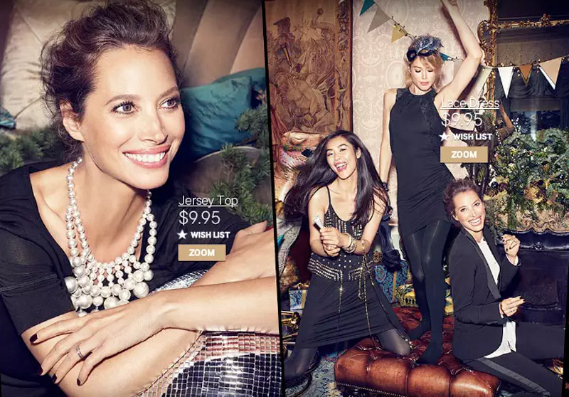 យុទ្ធនាការ H&M Holiday 2013 ជាមួយ Christy Turlington + Doutzen Kroes