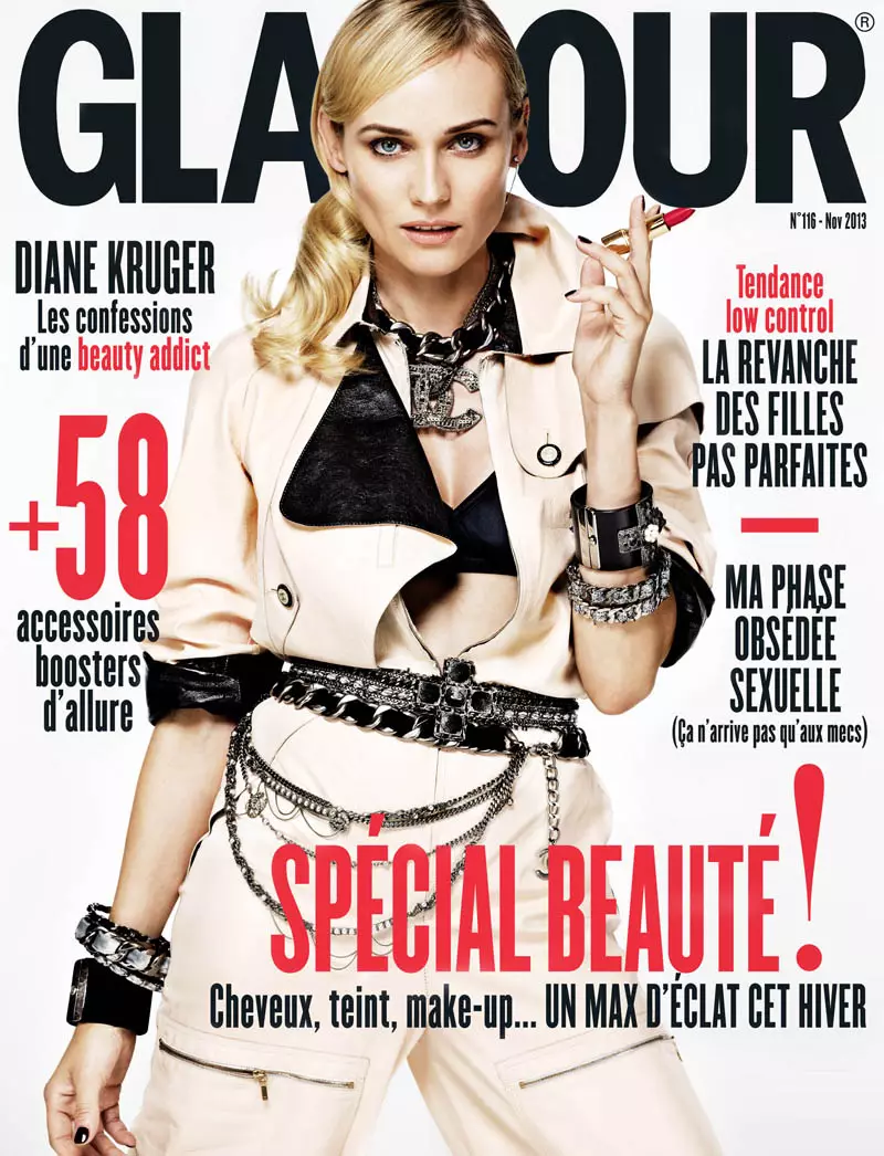 Diane Kruger ว้าวในฉบับเดือนพฤศจิกายนของ Glamour Paris โดย Jason Kim