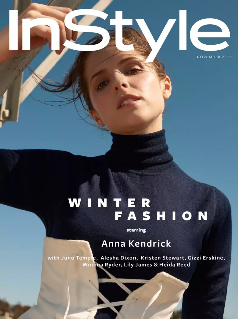 Ана Кендрик на насловната страница на InStyle UK октомври 2016 година