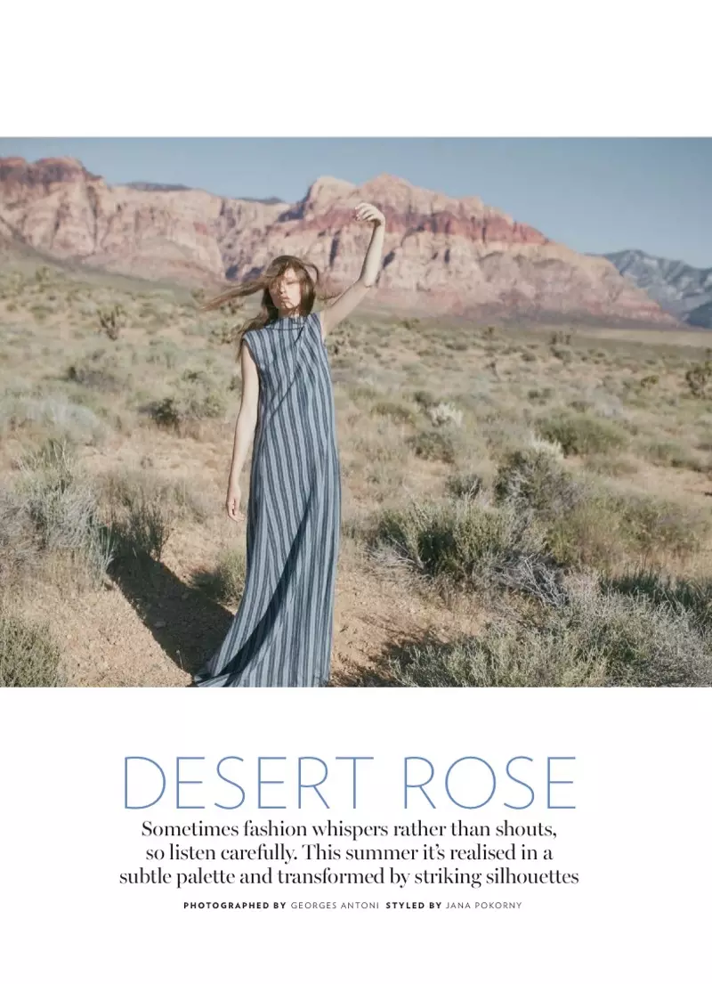 Victoria Anderson Models Chic Desert Styles maka Marie Claire Australia