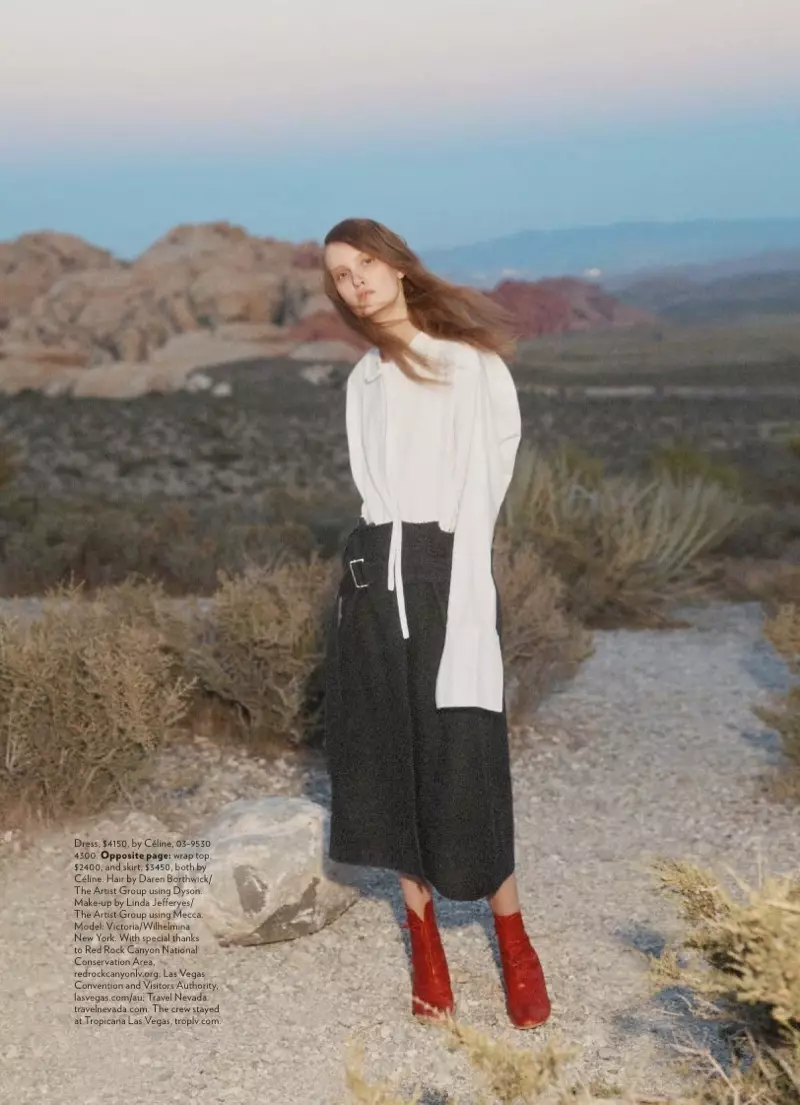 وڪٽوريا اينڊرسن ماڊلز Chic Desert Styles for Marie Claire Australia