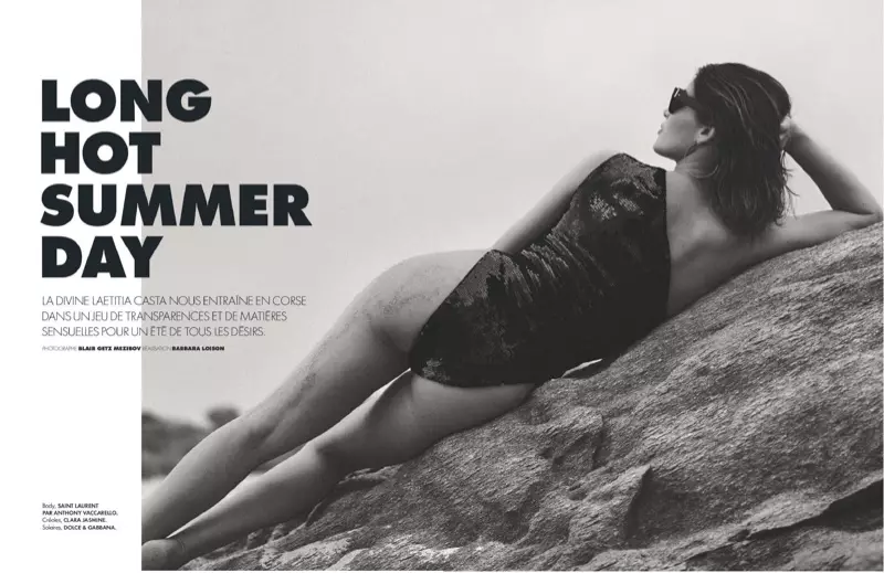 Laetitia Casta Smolders ໃນ Summer Styles ສໍາລັບ ELLE France