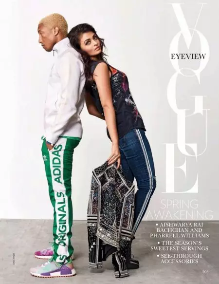 Aishwarya Rai og Pharrell Williams slår seg sammen for Vogue India Cover Story