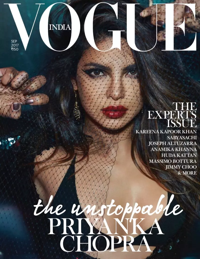 Priyanka Chopra na obálke Vogue India zo septembra 2017