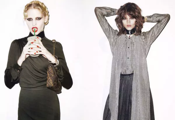 Freja Beha Erichsen & Lara Stone de Terry Richardson por Vogue Paris junio/julio 2010