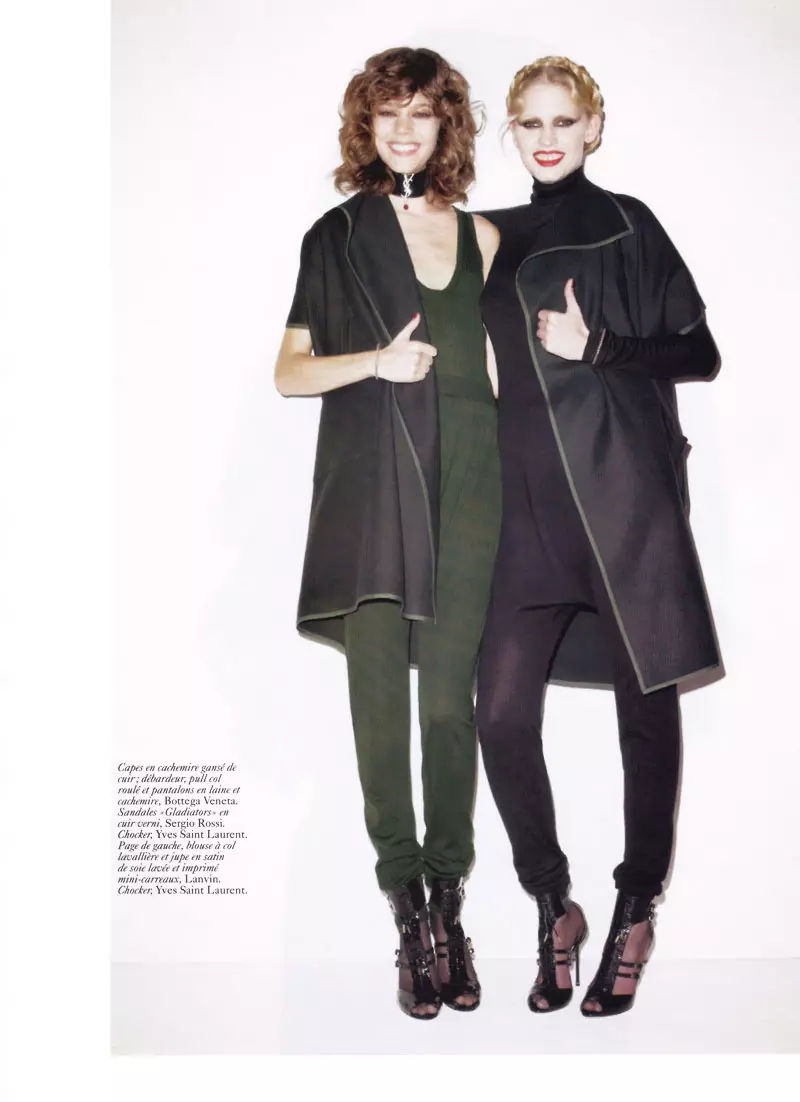 Freja Beha Erichsen & Lara Stone dening Terry Richardson kanggo Vogue Paris Juni/Juli 2010