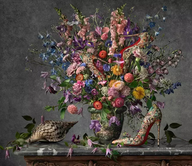 ສິລະປະເກີບ: Christian Louboutin's Painted Spring 2014 Campaign