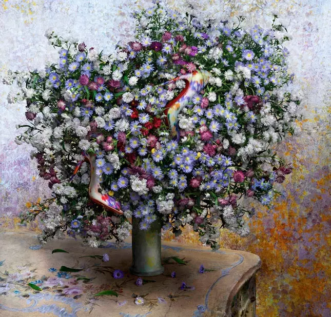 ສິລະປະເກີບ: Christian Louboutin's Painted Spring 2014 Campaign
