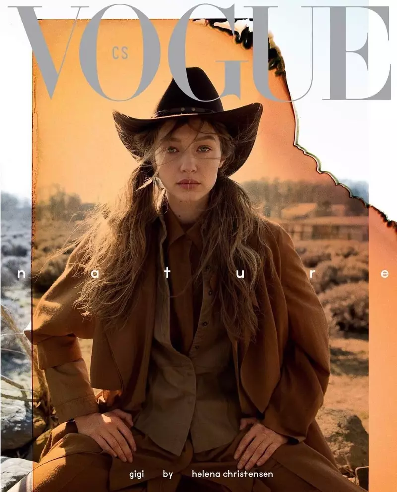 Gigi Hadid på Vogue Czechoslovakia mai 2019-omslag