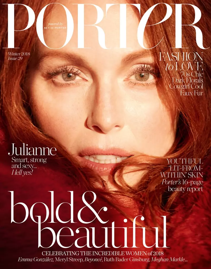 Julianne Moore PORTER မဂ္ဂဇင်း 2018 မျက်နှာဖုံး ဓာတ်ပုံရိုက်ကူးမှု