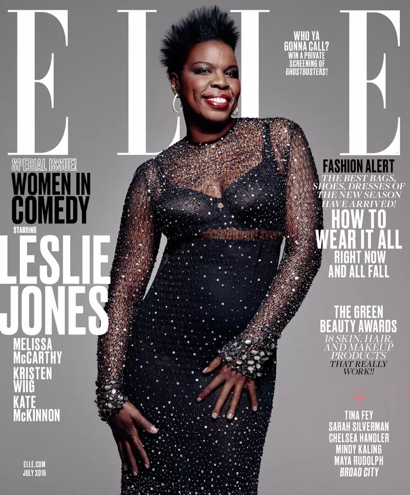 Leslie Jones na capa da revista ELLE em julho de 2016