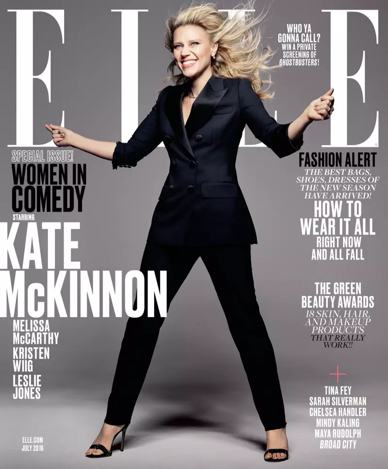 Kate McKinnon na capa da revista ELLE em julho de 2016