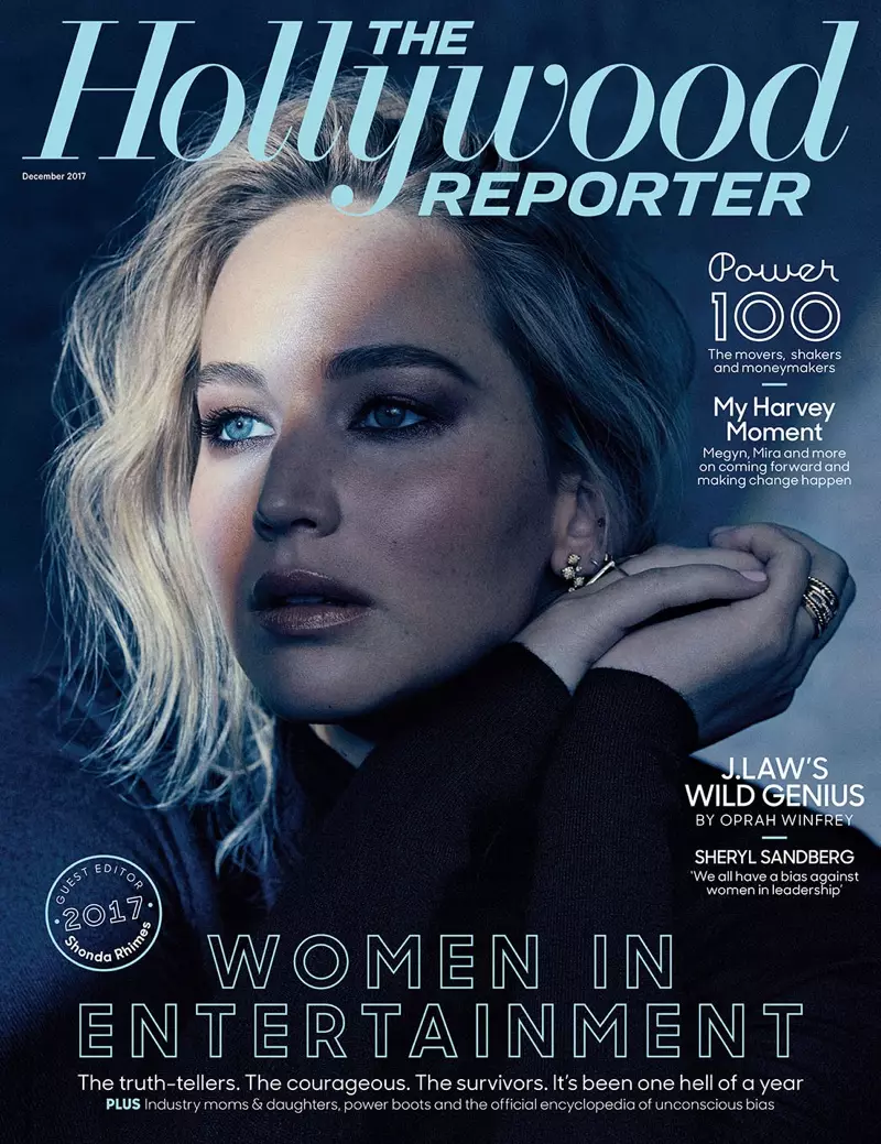 Jennifer Lawrence auf dem Cover des Hollywood Reporter Dezember 2017