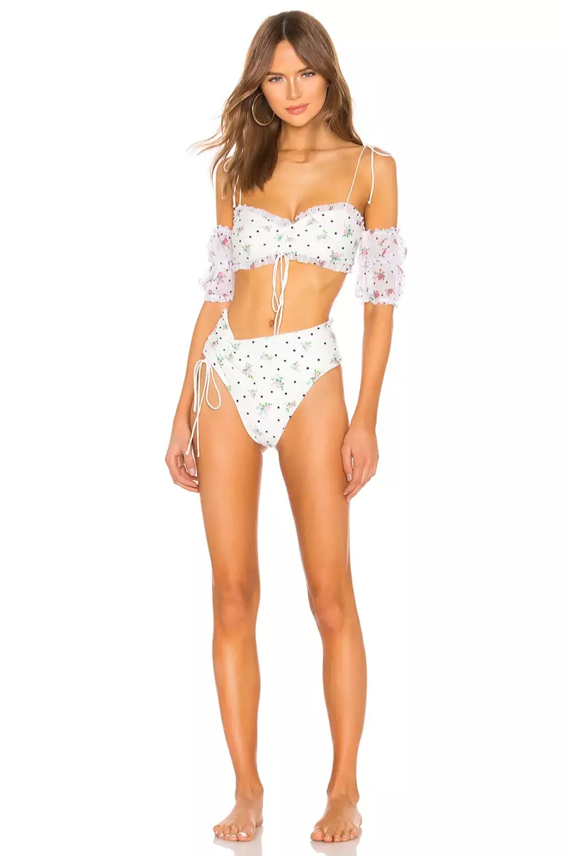 For Love & Lemons Cindy Ruched Top $150 sareng Cindy Ruched Bottom $119