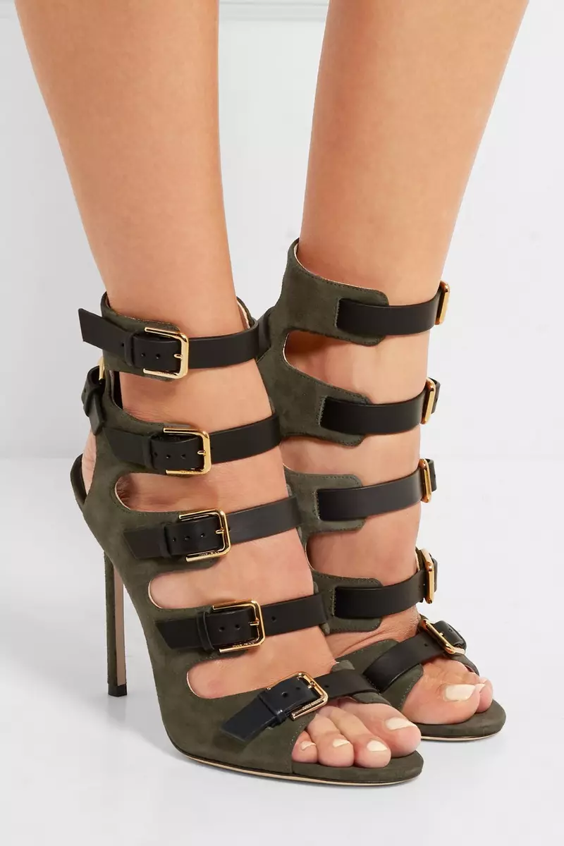 Jimmy Choo Trick Suede Leather Sandals