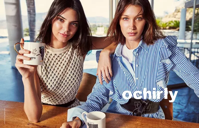 Kendall Jenner e Bella Hadid protagonizan a campaña de Ochirly para o outono de 2017