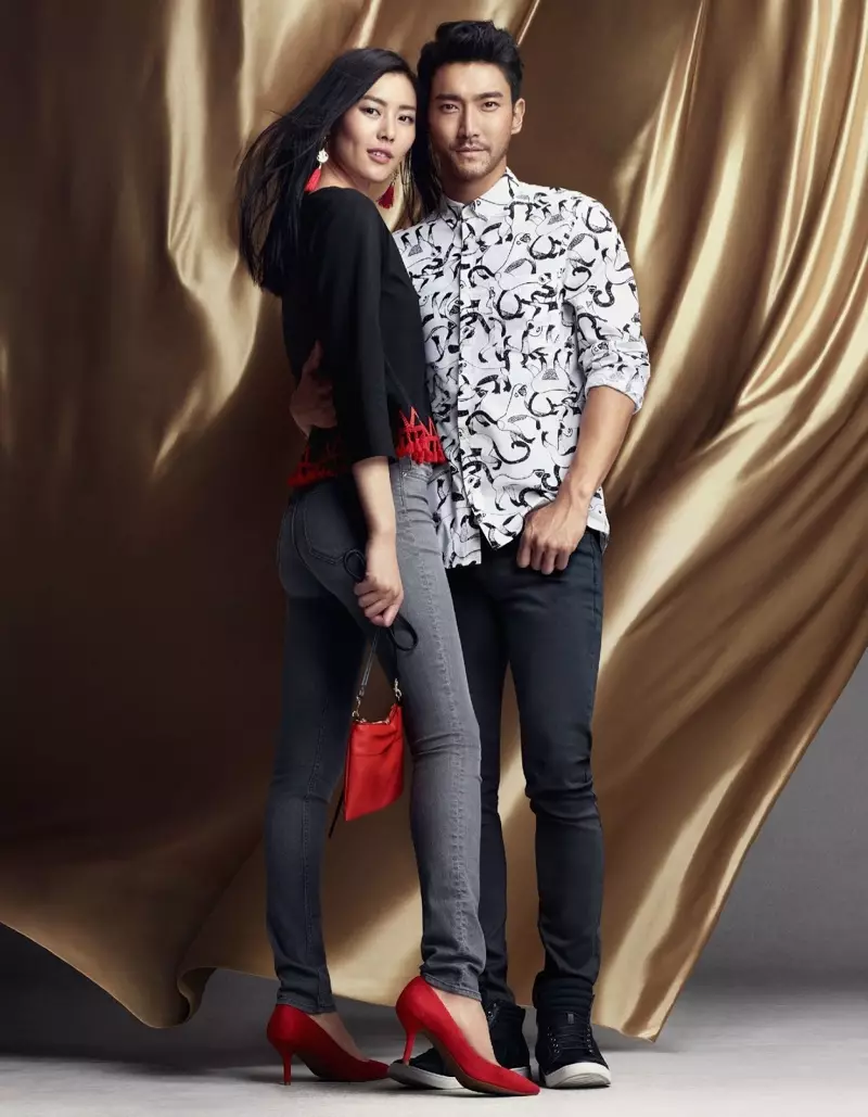 Liu Wen og Choi Siwon í kínverska nýársherferð H&M