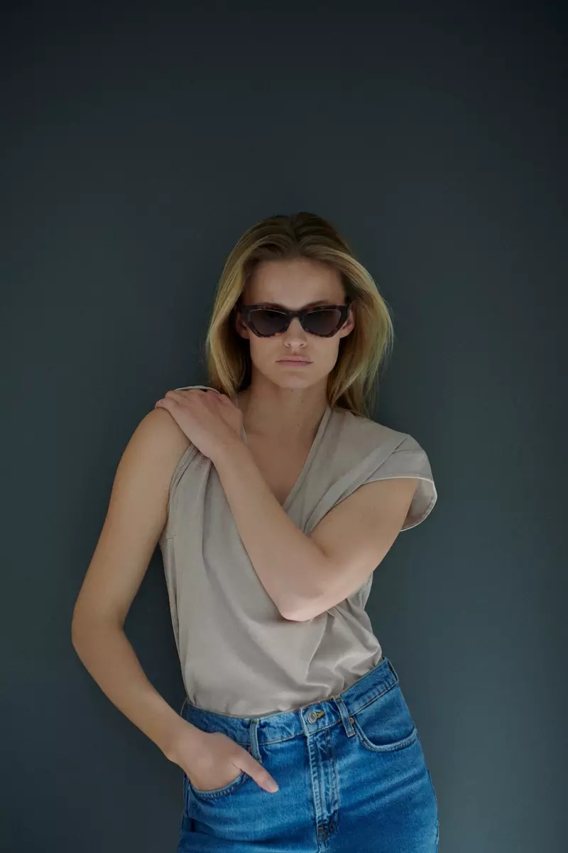 Edita Vilkeviciute Lounges in Zara's New Styles