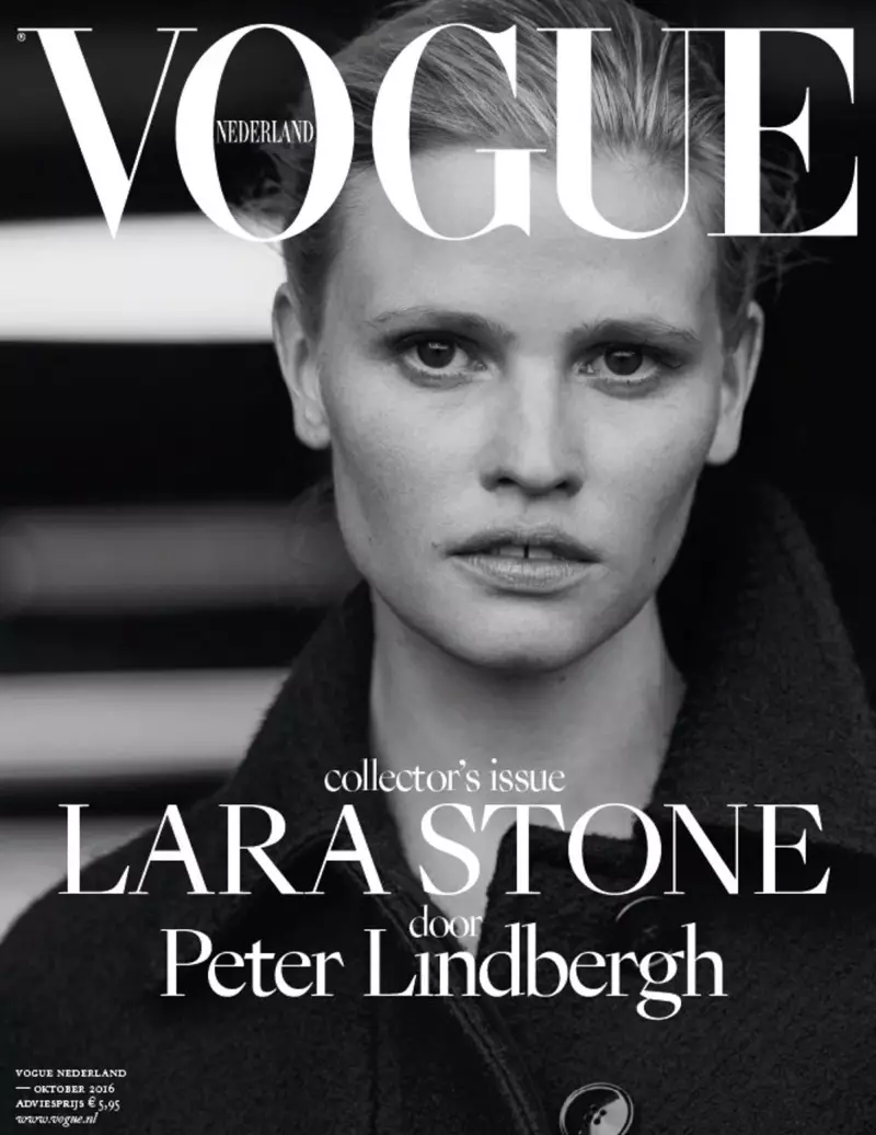 Lara Stone on Vogue Netherlands October 2016 Cover