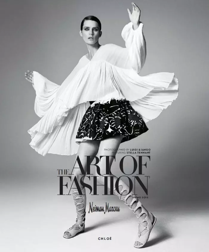 Izinkanyezi ze-Stella Tennant ku-Neiman Marcus 'Art of Fashion' Campaign ye-Spring'15