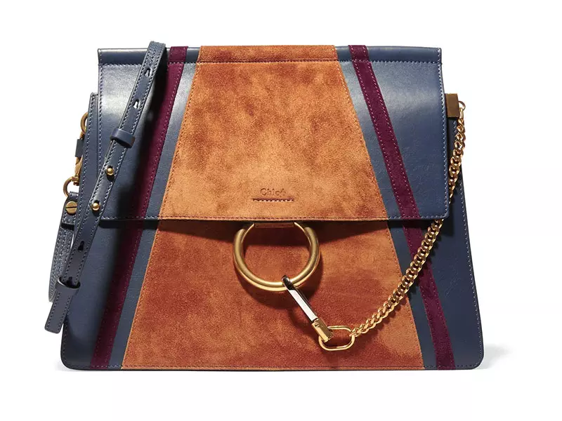 Chloe Faye Medium Leather & Suede Shoulder Bag