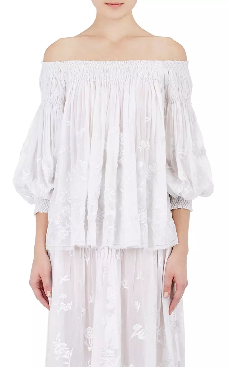 Gabriela Hearst Embroidered Peasant Top