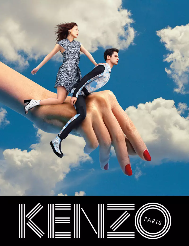 Kenzo omhels fantasie vir herfs 2013-veldtog met Rinko Kikuchi