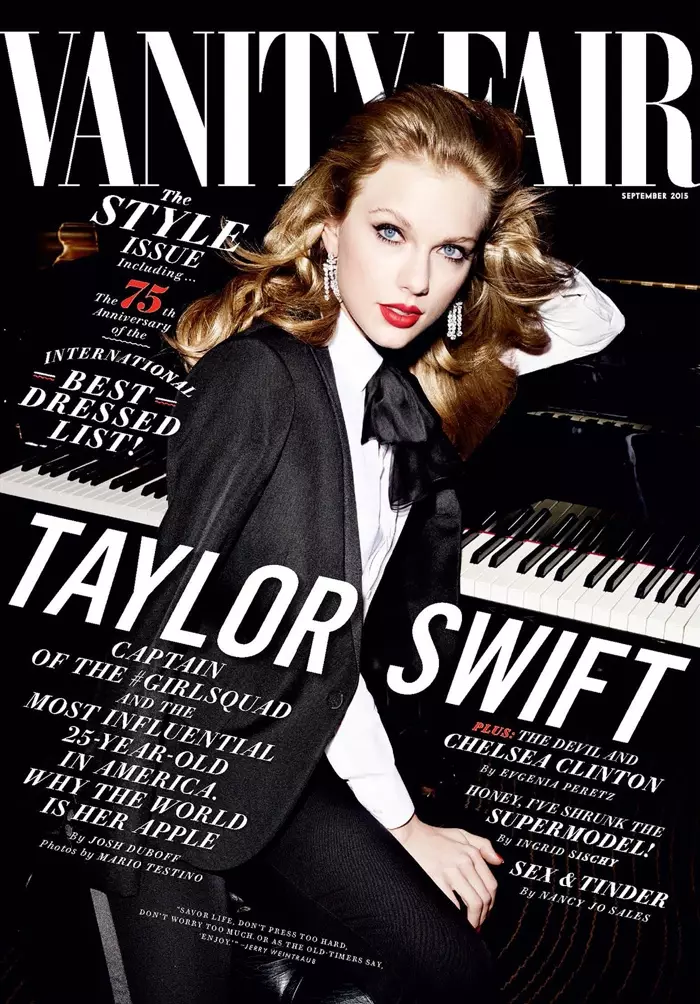 Taylor Swift Yana Juya Glam don Murfin Murfin Vanity Fair