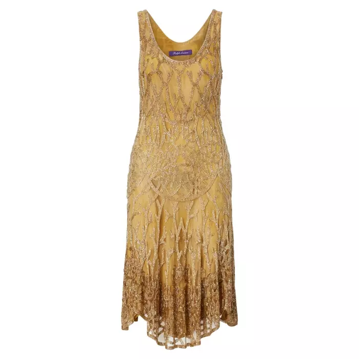 Koleksi Ralph Lauren Tatiana Beaded Tulle Dress