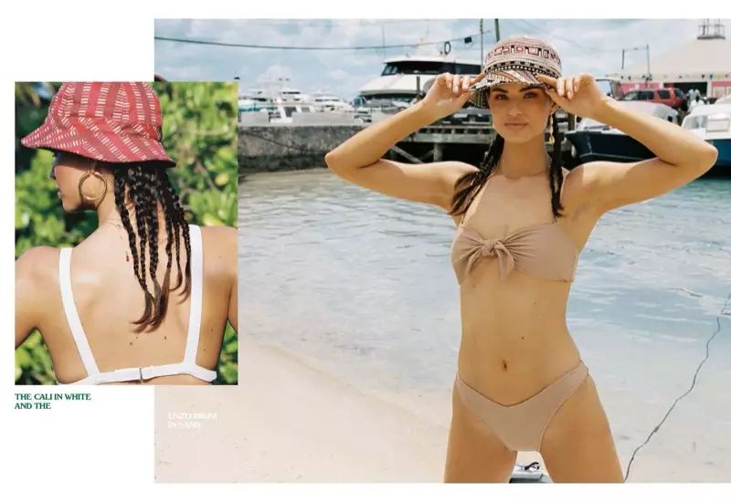 Frankies Bikinis နွေဦး-နွေရာသီ 2020 lookbook တွင် Robin Holzken ကြယ်ပွင့်များ