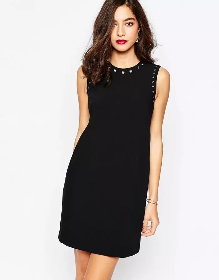 Faleteuoloa Black Eyelet Shift Dress $106.06