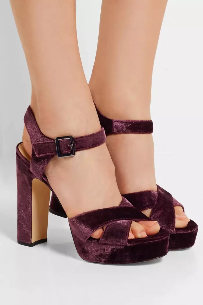 Sam Edelman Arlene Velvet Platform Sandaler