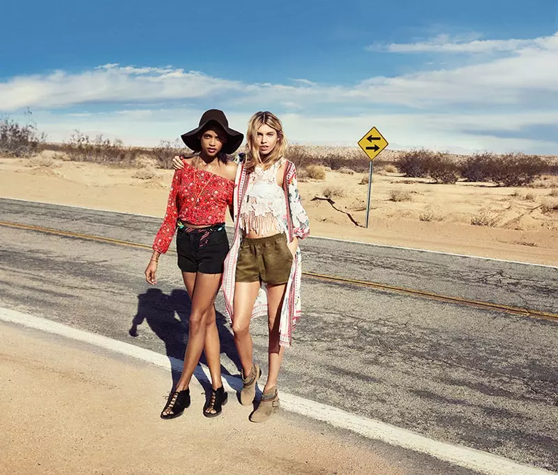 Aya Jones + Stella Maxwell weH&M Loves Coachella 2015 Lookbook