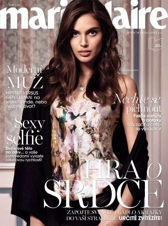 Shlomit Malka on Marie Claire Czech Pébruari 2016 panutup