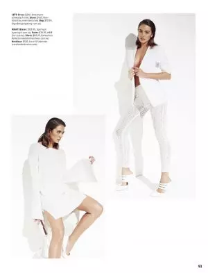 White Noise: Jesinta Campbell draagt de witte trend voor Cosmopolitan Australia