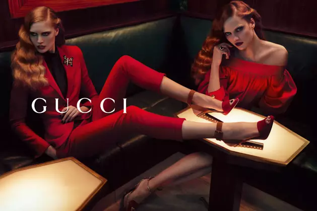 Karmen Pedaru e Nadja Bender ficam sensuais para a campanha de pré-outono 2012 da Gucci por Mert & Marcus