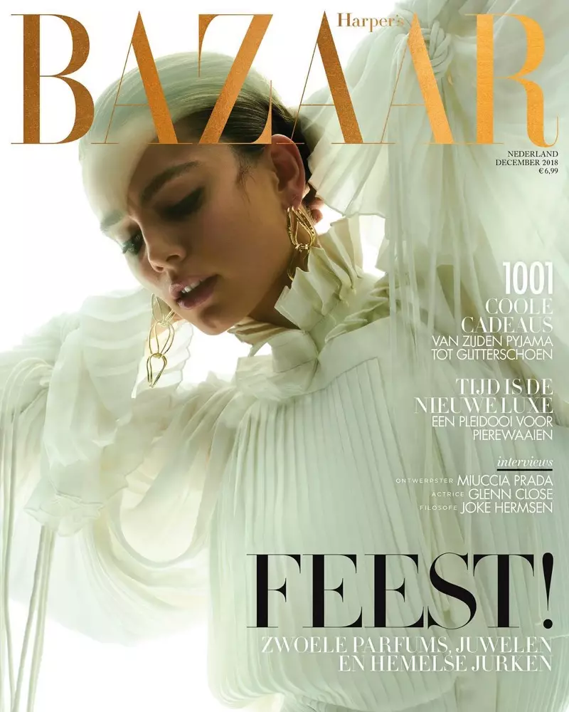 Romy Schönberger este o operă de artă pentru Harper's Bazaar Olanda