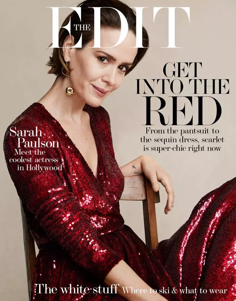 Sarah Paulson บน The Edit ธันวาคม 7th, 2017 ปก