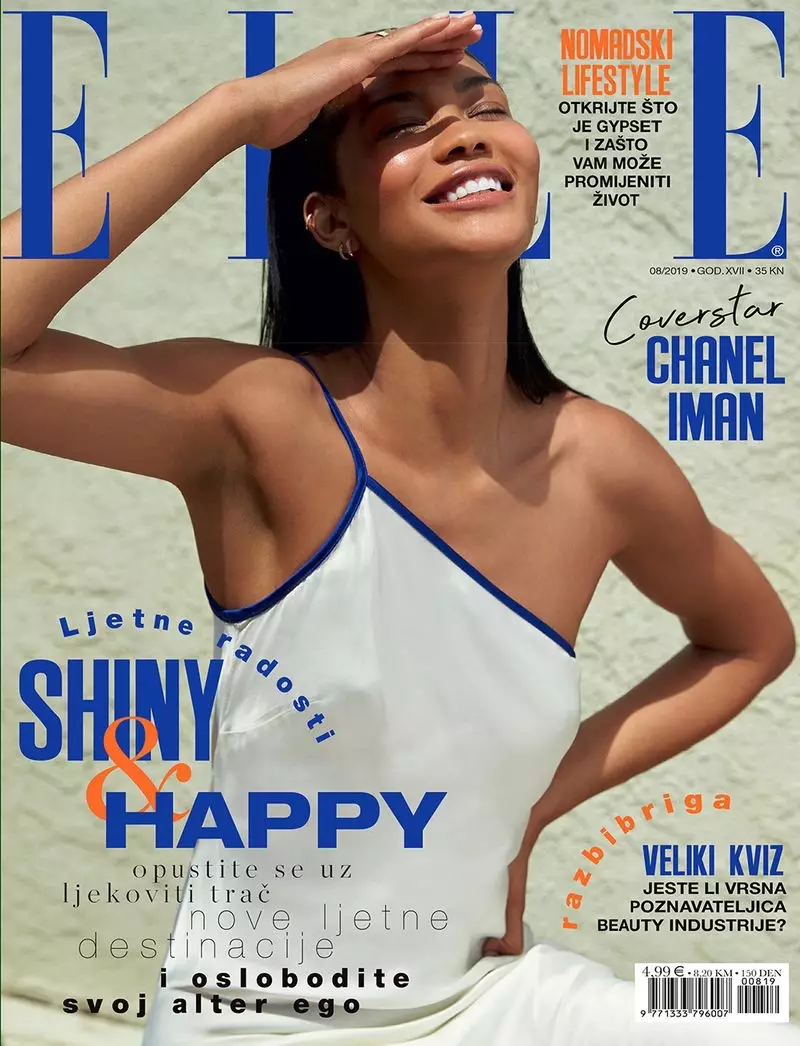 Chanel Iman бо услубҳои офтобӣ барои ELLE Croatia