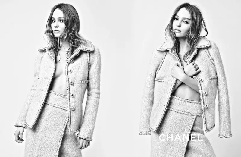 莉莉-羅絲·德普 (Lily-Rose Depp) 在 Chanel 2017 秋冬廣告大片中裸照