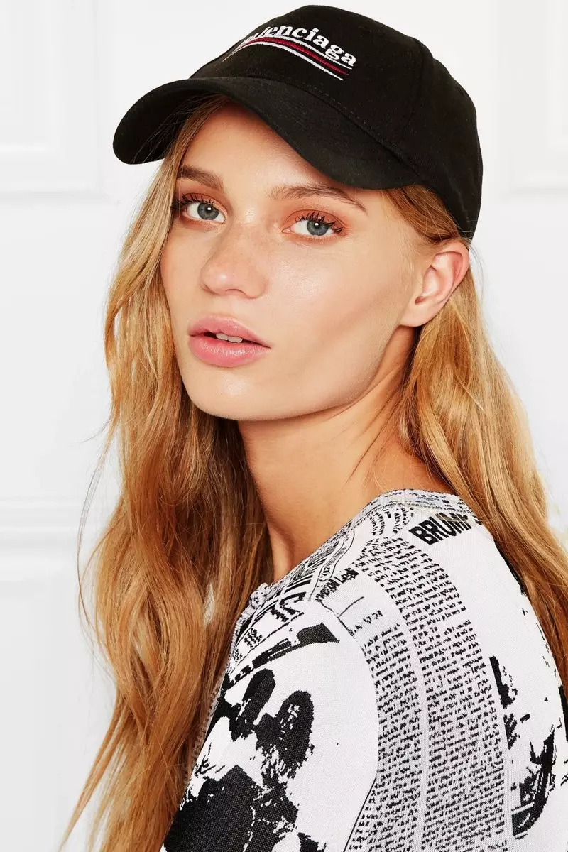 Balenciaga Embroidered Cotton-Twill Baseball Cap $390