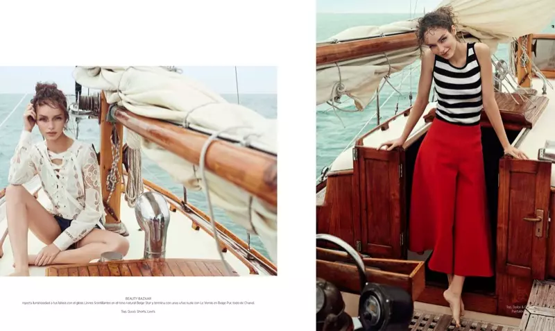 Mokhoa oa Nautical: Luma Grothe o emela Danny Cardozo Harper's Bazaar Mexico