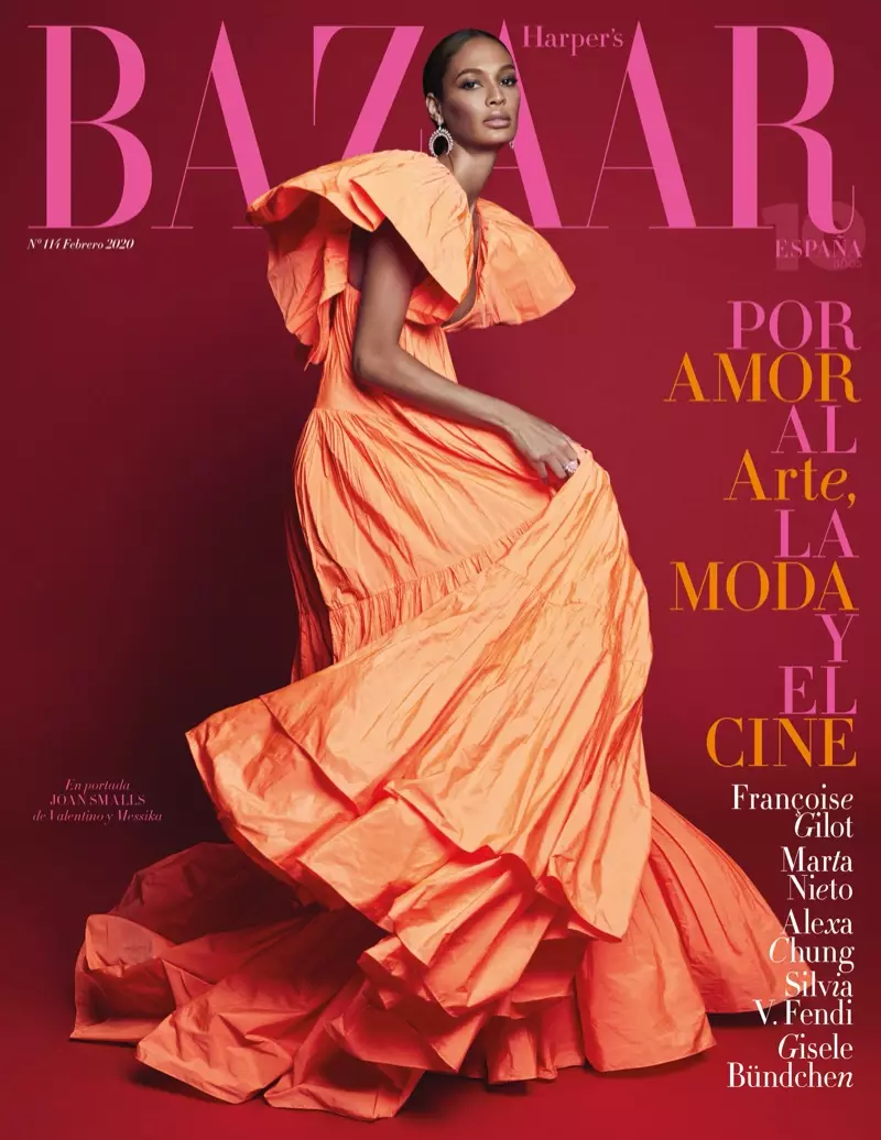 Joan Smalls posearret yn libbene skaden foar Harper's Bazaar Spanje