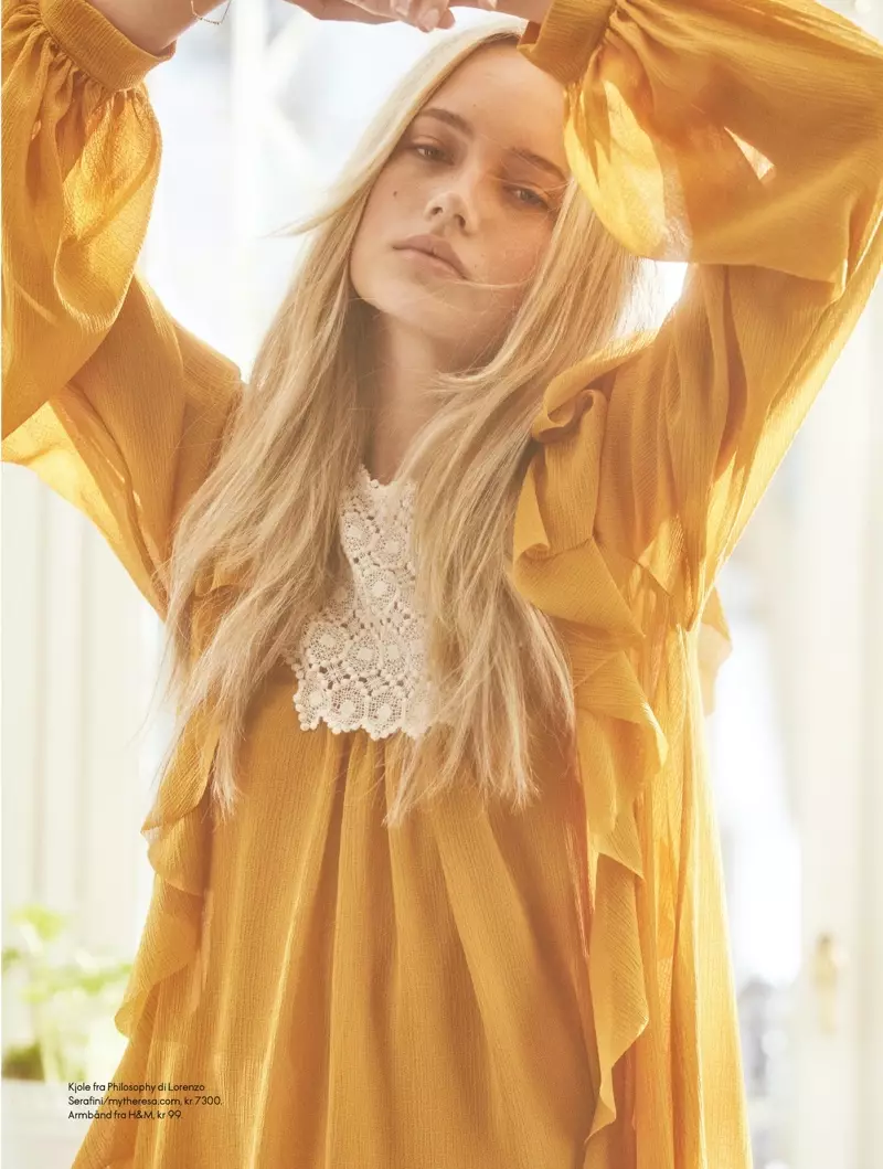 Emma Ellingsen Models Boho Chic Looks foar ELLE Noarwegen