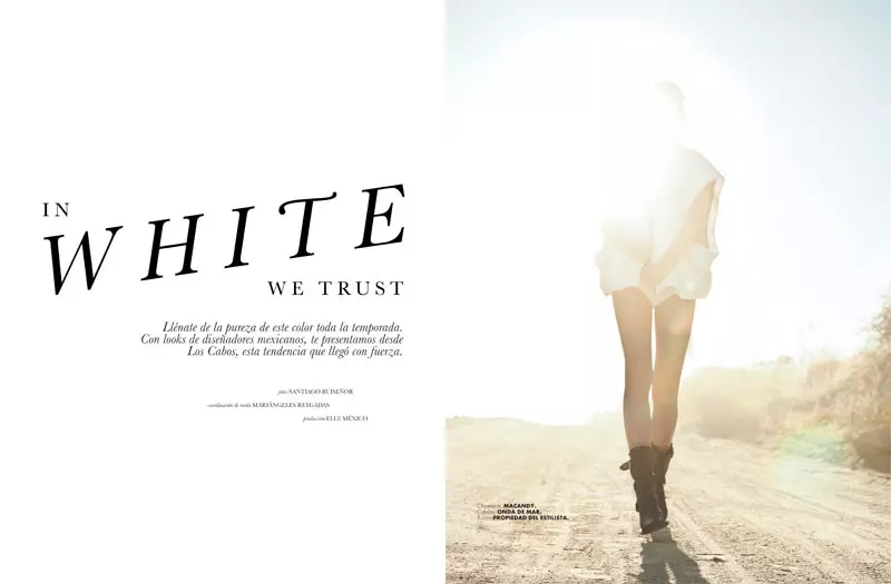 Santiago Ruisenor užfiksuoja Madarą filme „White Hot Looks for Elle Mexico“ 2013 m. kovo mėn.