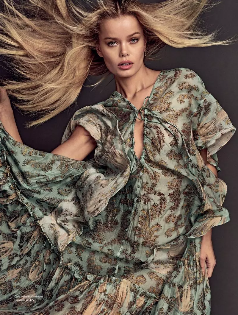 Frida Aasen klæðist tískuútliti fyrir ELLE Noregi