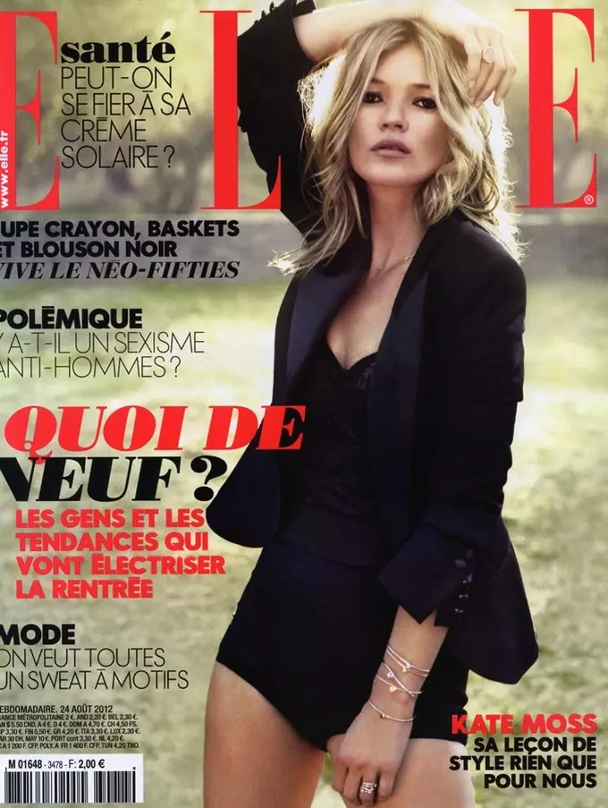 凱特·莫斯 (Kate Moss) 以輕鬆優雅的方式報導了最新一期的 Elle France