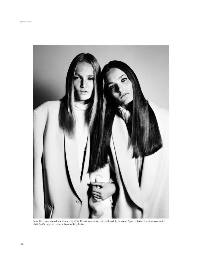 Ensembles jumeaux par Mark Kean pour Sleek Magazine