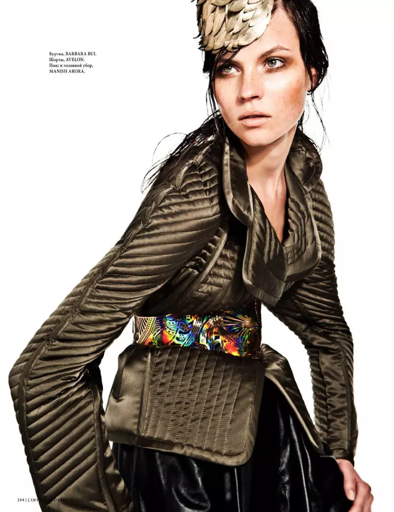 Egle Tvirbutaite Plays Urban Amazon for L'Officiel Ukraine October 2012 by Sy Delorme